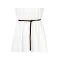 thumbnail image 4 of INSPIRE CHIC Women's Adjustable Skinny Leather Belt Fashion Narrow Belts Coffee, 4 of 4