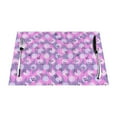 thumbnail image 1 of YFYANG Washable Heat-Resistant Placemats, 70% PVC/30% Polyester, Pink Geometric Polka Dots Kitchen Table Mat, 12" x 18" 6 Piece, 1 of 6