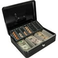 thumbnail image 3 of Barska 12" Cash Box and Coin Tray with Key Lock, Black, 3 of 4