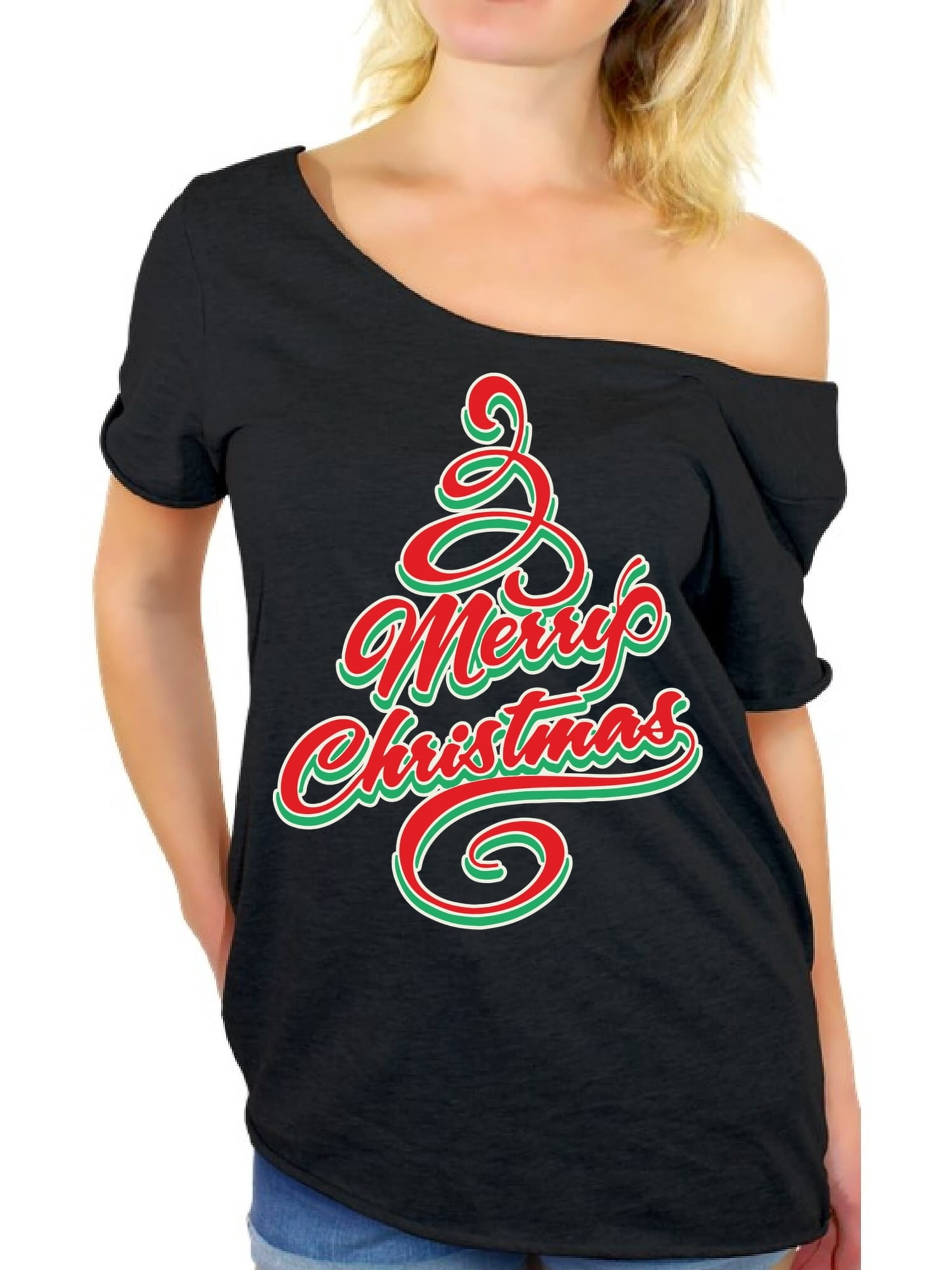 Holiday Shirt Merry Christmas Flowy Top 