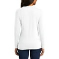 thumbnail image 2 of Big Size American Love Women's Port & Company Long Sleeve Cotton T-Shirt - White XL, 2 of 2