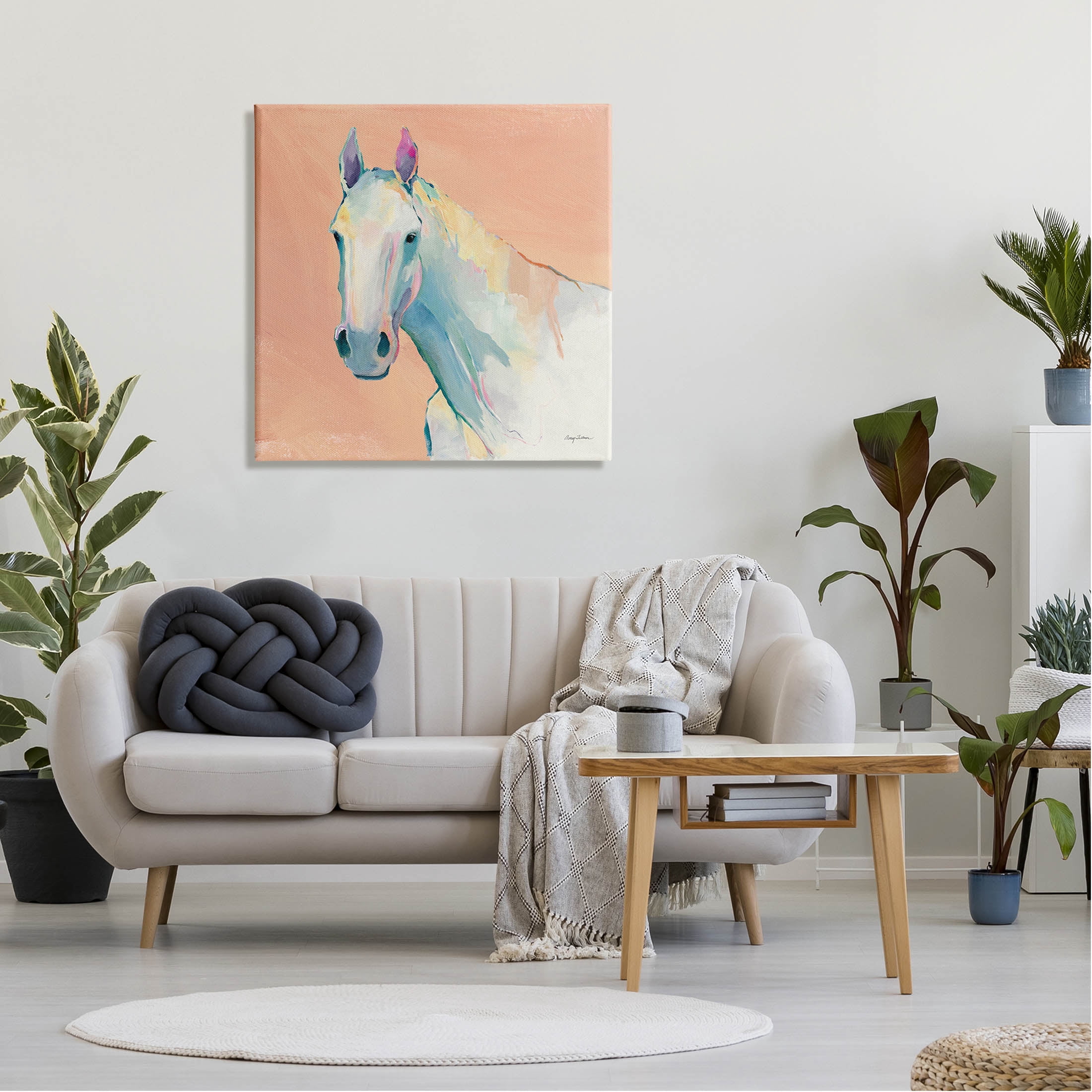 Stupell Industries Modern Horse Vivid Composition Painting Gallery Wrapped Canvas Print Wall Art, Design by Avery Tillmon