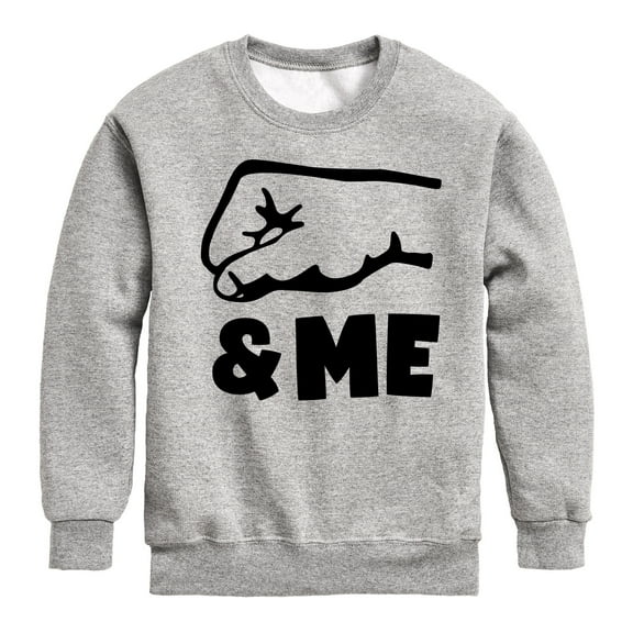 Instant Message - Daddy And Me Fist Bump - Toddler & Youth Crewneck Fleece Sweatshirt
