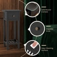 thumbnail image 5 of Furnibear 2 Tier Slim Nightstand Bedside Table with Drawer Shelf - Black - Bedroom Accent Nightstand Furniture, 5 of 9