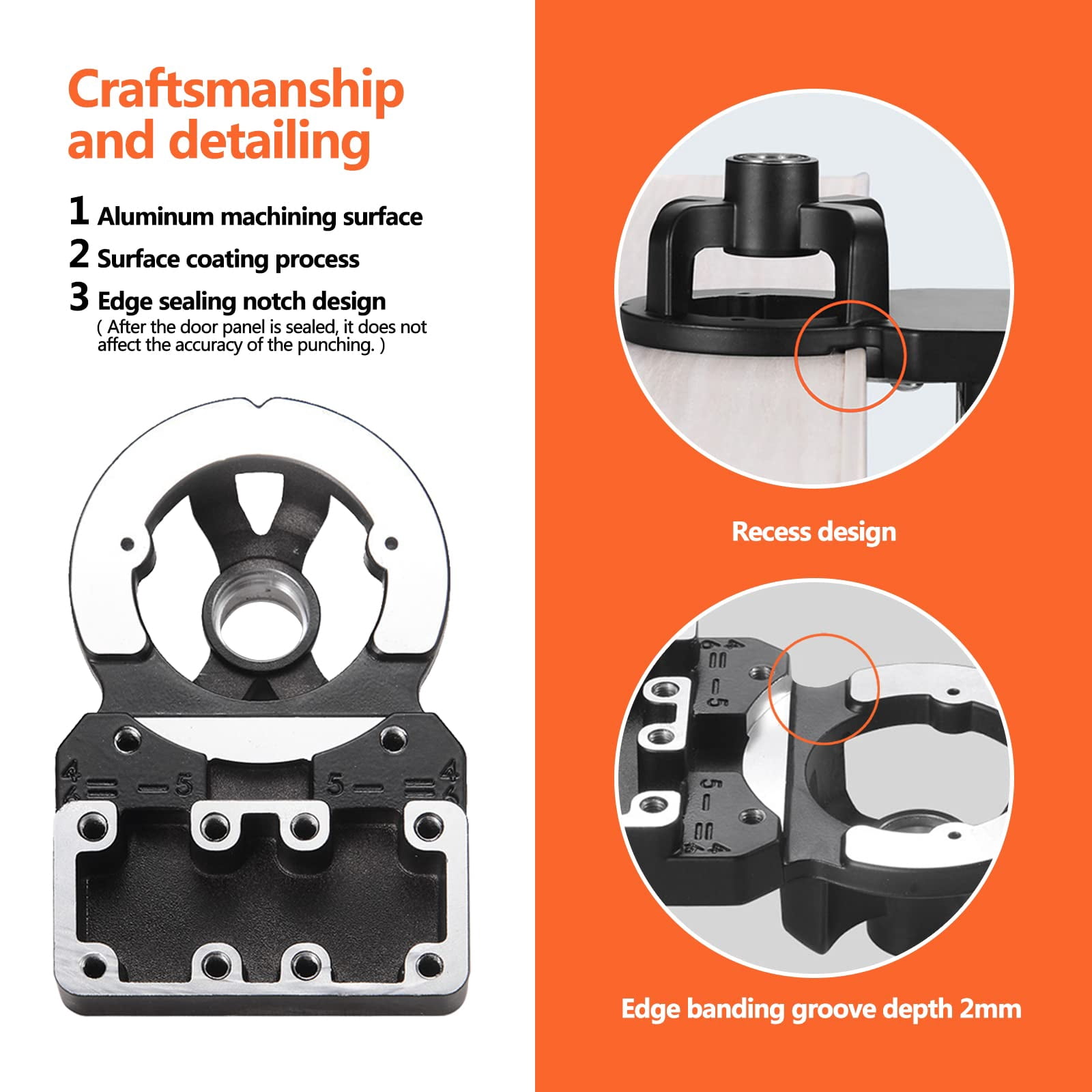 35mm Concealed Door Hinge  Accurate Locking Cabinet Aluminum Alloy Diy Pocket Hole Jig 2 Retaining Clips Adjustable Quick Punch Hardware