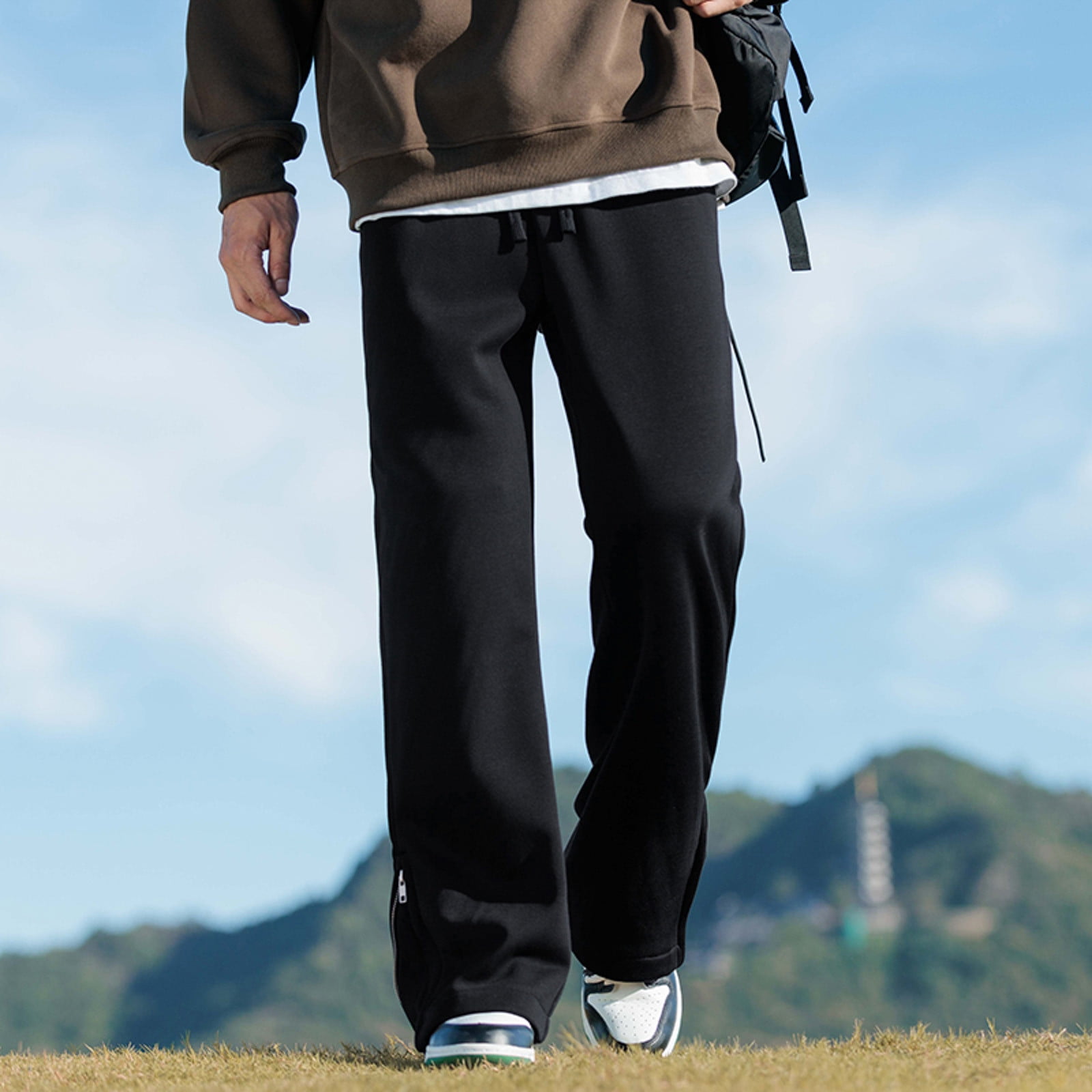 Zszcpp High Waisted Pants Men'S Autumn Hanging Sports Sweat