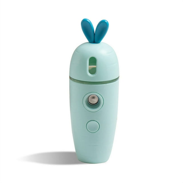 Transemion Facial Humidifier 7 Color Gradient Light Mist Cooling Humidifier with 30ml Water Container, Carrot, 2 Leaves No.04