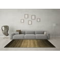 thumbnail image 3 of Ahgly Company Indoor Round Abstract Brown Contemporary Area Rugs, 4' Round, 3 of 4