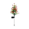 thumbnail image 2 of Solar-Powered Outdoor Garden Light with Violet Flower Design, Waterproof Plastic, Ground Stake, for Yard, Patio, Pathway Decoration, 41cm Length, 2 of 6