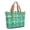 Green and Black Checkered Pattern, variant on Pink and Black Checkered Pattern Large Tote Bag for Women, Polyester Roomy Carryall with Pockets and Zipper, Durable Gifts Ideas for Christmas Birthday