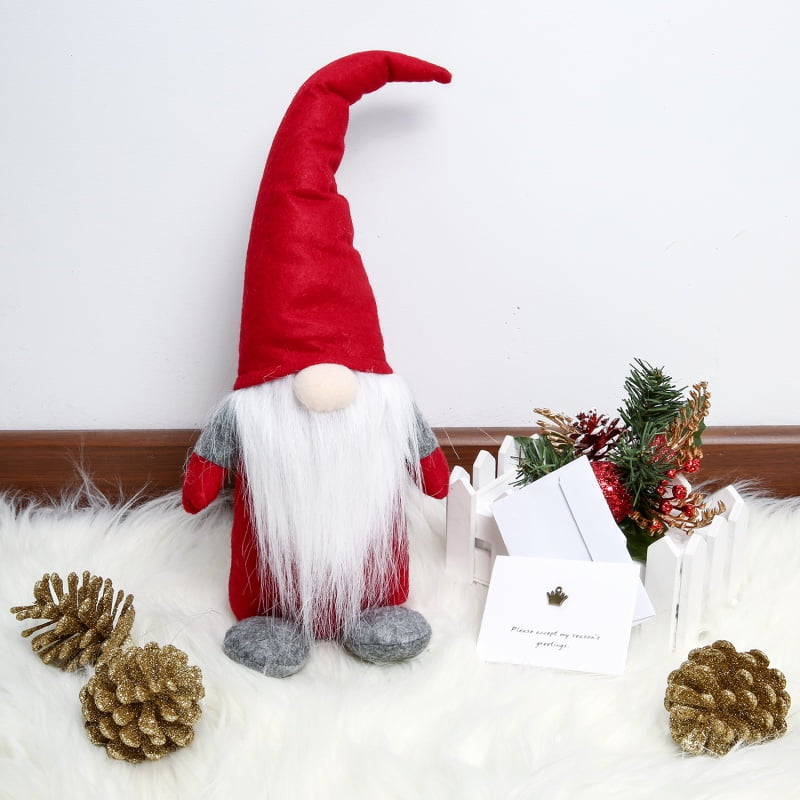 Ceramic Swedish Christmas Figurine Holiday Home Decor Vintage Christmas Gift Vintage Santa Claus Santa Figurine with Christmas Tree