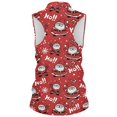 thumbnail image 4 of xfsWaSs Tennis Tank Tops for Women Casual Floral Print Sleeveless Golf Polo Shirt 1/4 Zip Collared Tops Lightweight Summer Blouse, 4 of 4