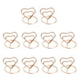 thumbnail image 6 of HEMOTON 10pcs Heart Shape Place Memo Holder Lovely Wire Table Number Holders with Base for Restaurant Wedding Banquet (Rose Gold), 6 of 8