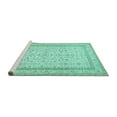 thumbnail image 2 of Ahgly Company Machine Washable Indoor Round Persian Turquoise Blue Traditional Area Rugs, 6' Round, 2 of 4