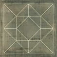 thumbnail image 2 of Vision Studio 15x15 Gold Ornate Wood Framed with Double Matting Museum Art Print Titled - Geometric Blueprint VIII, 2 of 4