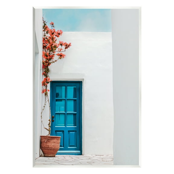 Stupell Industries Blue Door in Greece Travel & Places Photography Unframed Art Print Wall Art, 10 x 15