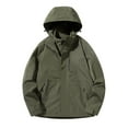 thumbnail image 2 of LOVZFMLL Jackets for Men's Solid Color Hooded Three-in-one Detachable Multi-pocket Cardigan Relaxation Outdoors Zipper Overcoat Coat, 2 of 5
