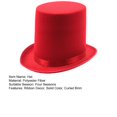 thumbnail image 7 of High Top Hat Magician High Hat British Black Jazz Topper Hat Male And Female Court Gentleman Flat Felt Hat for Performances Role Play Christmas, 7 of 7