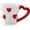 Red, variant on Pekkaxy Ceramic Coffee Mug - 8.5 Oz Elegant 3D Heart Embossed Tea Cups for Latte, Hot Tea, Cappuccino, Milk - Microwave & Dishwasher Safe Cup for Lover Mom Birthday Christmas Valentine's Day Gifts