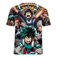 thumbnail image 6 of My Hero Academia Womens T-Shirt Round Neck Short Sleeve Tee Shirts Summer Breathable Tops Blouse 4XL, 6 of 8