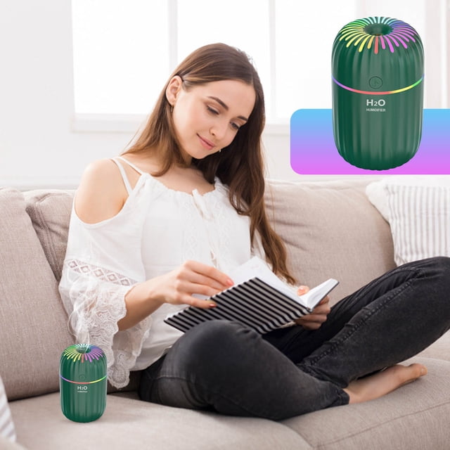 TIMIFIS Humidifiers Mini Humidifier 300ml Small Humidifier For Plants Personal Humidifier With Colorful Cup Air Humidifier For Bedroom Office Gift