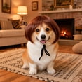 thumbnail image 2 of huayou Pet Bob Wig, Short Hair Costume Headpiece with Adjustable Tie Strap, Synthetic Hair Dress-up Accessory for Small & Medium Dogs and Cats, for Party, Cosplay & Daily Photography Use, 2 of 7