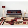 thumbnail image 3 of United Weavers Drachma Attica Modern Abstract Accent Rug, Burgundy, 2'7" x 4'2", 3 of 6