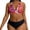 Red, variant on Women's Plus Size Swimwear Vintage Tie Back Halter Swimsuits with Bottom Tummy Control 2 Piece Bathing Suit