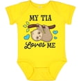 thumbnail image 3 of Inktastic My Tia Loves Me with Sloth and Hearts Boys or Girls Baby Bodysuit, 3 of 5