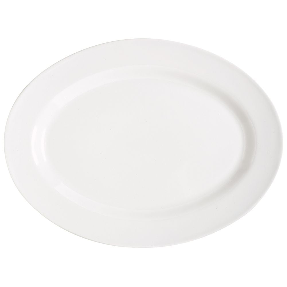 G.E.T. OP-618-W Milano White 18' x 13.5' Oval Platter'