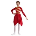 thumbnail image 2 of Sxiwei Praise Dance Dress for Girls Liturgical Choir Celebration Dresses Lyrical Church Christian Red 16, 2 of 7
