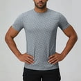 thumbnail image 2 of JFOPQVSM Men's Sports T Shirt Summer Solid Color Quick Drying Breathable Printed T Shirt, 2 of 7