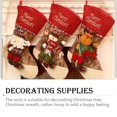 thumbnail image 2 of Cateissary Medias de Navidad Embalaje de regalo Dulces Frutas Colgante Lino Árbol de Navidad Divertido Muñeco de nieve Exquisita Muñeca Kits de decoración para fiestas Papá Noel, 2 of 6