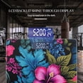 thumbnail image 3 of High Precision Body Weight Scale Smart Bathroom Scales with Large LCD Display(400lbs),Decorative for Bedroom-Colorful Tropical Flowers And Leaves On Black Background, 3 of 4