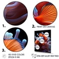 thumbnail image 3 of Designart "Tangerine Clownfish Depiction" Coastal Coral Under Water Wall Art Living Room, 3 of 7