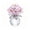 Pink, variant on Mini Crystal Flower Vase Ornament Sparkly Glass Floral Figurine Home Office Decor Red 4 Inch