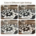 thumbnail image 7 of ODIKA 5'x7' Washable Area Rug Black White Abstract Swirls and Stars Design Contrast with Artistic Star Wave for Guest Room, Lounge, Apartment, Non-Slip Low Profile, Stain Resistant, 7 of 7