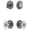 Antique Pewter, variant on Grandeur 826275 Circulaire Solid Brass Single Cylinder Keyed Entry Knobset And Deadbolt