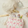 thumbnail image 3 of Soda Candy Makeup Bag Cotton Quilted Drawstring Cosmetic Bag with Canvas Coquette Aesthetic Cute Travel Toiletry Bag Travel Make Up Organizer Bag Drawstring Gift Bag for Women, 3 of 10