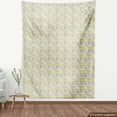 thumbnail image 3 of Luau Fabric by the Yard, Hawaiian Vegetation Flowers Abstract Summertime Botanical Composition, Upholstery Fabric for Dining Chairs Home Decor Accents, 3 Yards, Pale Yellow Pale Grey by Ambesonne, 3 of 4