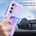 thumbnail image 5 of SaniMore for Samsung Galaxy S23 FE Magnetic Case, Rugged PC & TPU Bumpers with Car Mount & Ring Kickstand Heavy Duty Full Body Protective Case for Women Men, Purple, 5 of 9