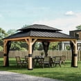 thumbnail image 6 of 13' x 11' Wood Hardtop Gazebo with Double Steel Roof, 6 of 6