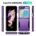 thumbnail image 5 of Casetego for Samsung Galaxy Z Flip 5 Case,Full Cover Hinge Protection Slim Phone Case for Women and Men,Purple, 5 of 8