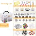 thumbnail image 2 of 1171Pcs DIY Jewelry Making Kit Necklace Bracelet Jewelry Repair Beading Making Tool Set With 3-layer Storage Box, 2 of 5