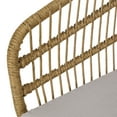 thumbnail image 6 of Noble House Boniare Outdoor Dining Chair - Faux Rattan - Set of 2 - With Cushion - Beige and Light Brown and Black, 6 of 9