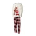 thumbnail image 3 of goowrom Christmas Family Pajamas, Cartoon Elk Plaid Pattern Clothing, 3 of 5