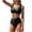 Black, variant on VBTAPA Bikini Set for Women Ruched High Waisted Two Piece Swimsuit Twist Front Cut Out Bathing Suit Prime Sales of The Day Black XL