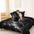 thumbnail image 4 of Homewish Lightning Flash Full Size Comforter Sets,Abstract Modern Bedding Comforter Set,Black,Black Reversible,3-Piece,1 Comforter and 2 Pillowcases, 4 of 7