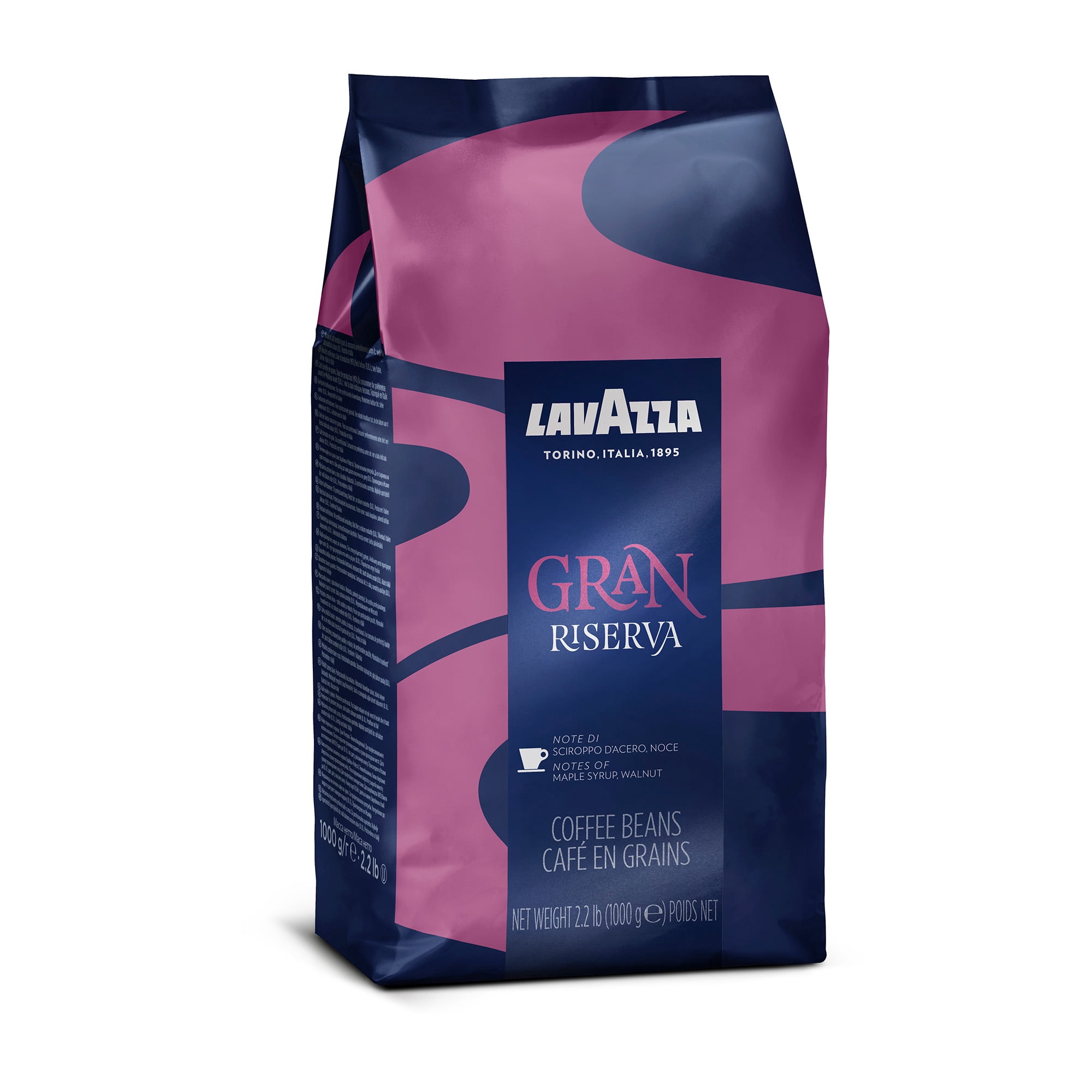 Lavazza Gran Riserva Whole Bean Coffee, Arabica and Robusta Blend, 2.2 lb Bag (Pack of 1)