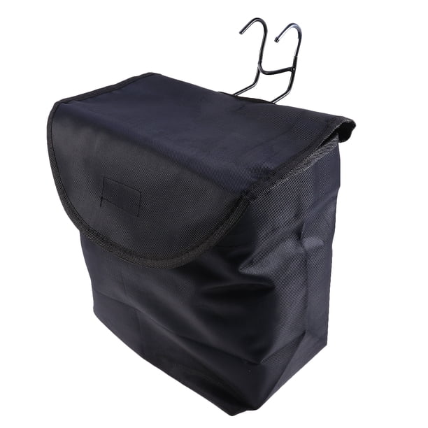 1 canasta de lona plegable para colgar en la parte delantera, bolsa de transporte con cubierta para ciclismo (negro)